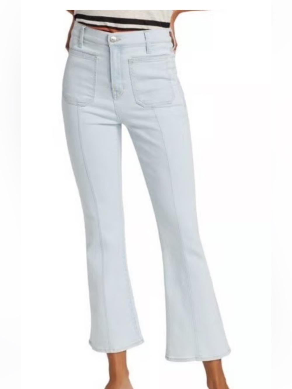 NEW! Veronica Beard Light Blue Carson Flare Jeans NWT